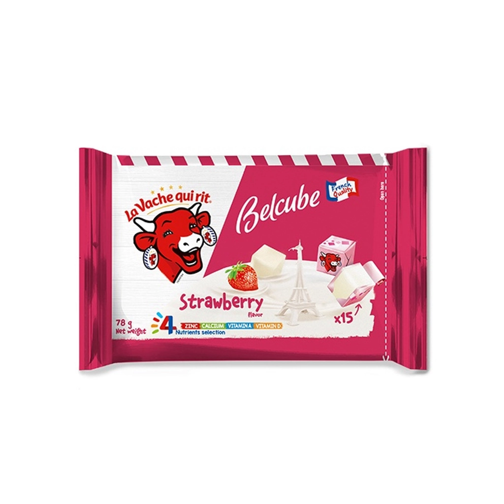 Belcube Mix Lavache Belcube Strawberry 78G.