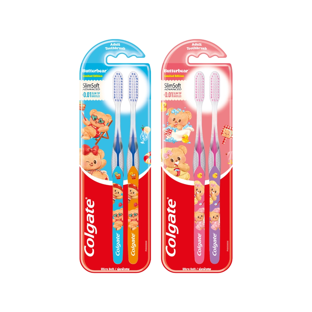 Colgate SlimSoft Advanced Butterbear Pack2