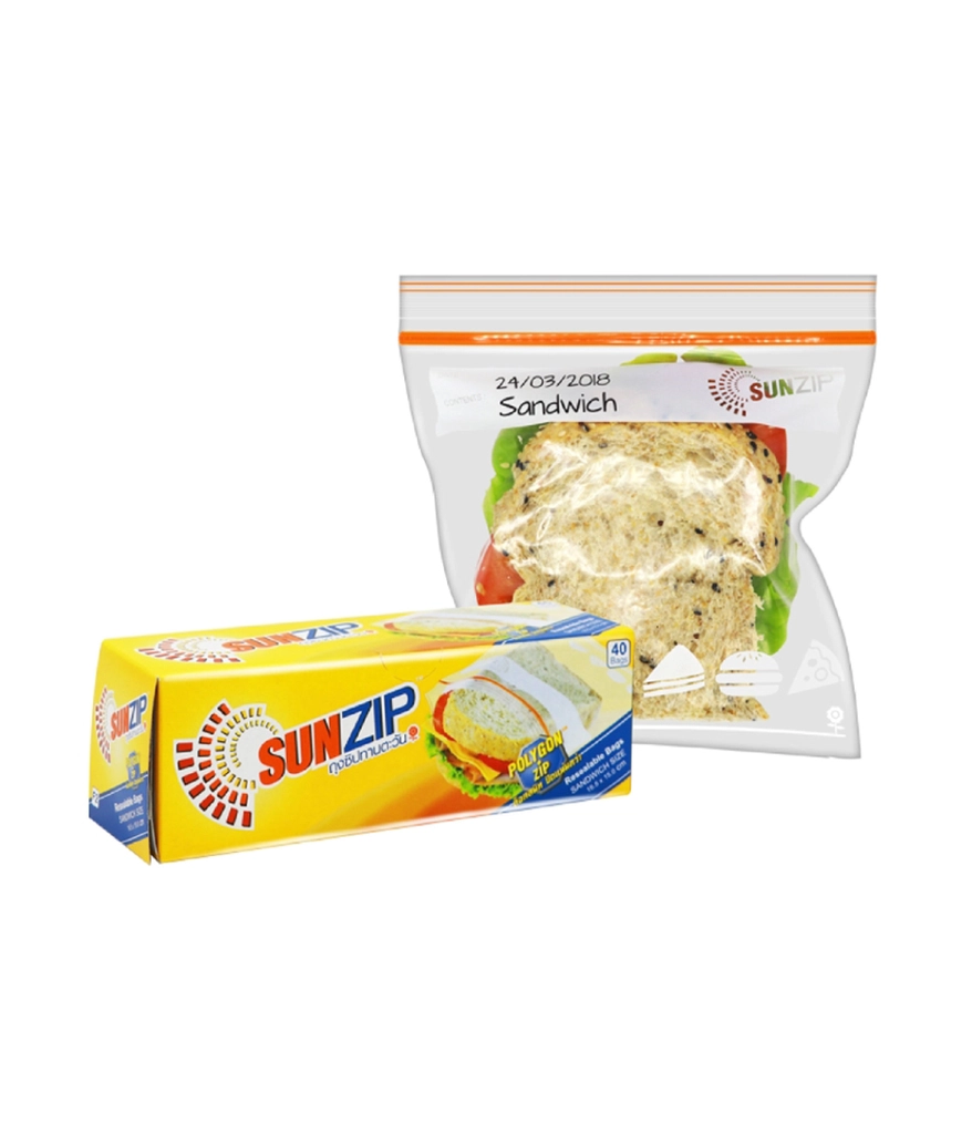 Sunzip Sunzip Sandwich Resealabl 40PCS.