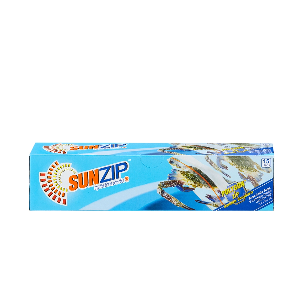 Sunzip ซันซิป คาล่อนถุงซิปทานตะวัน แพ็ค 15