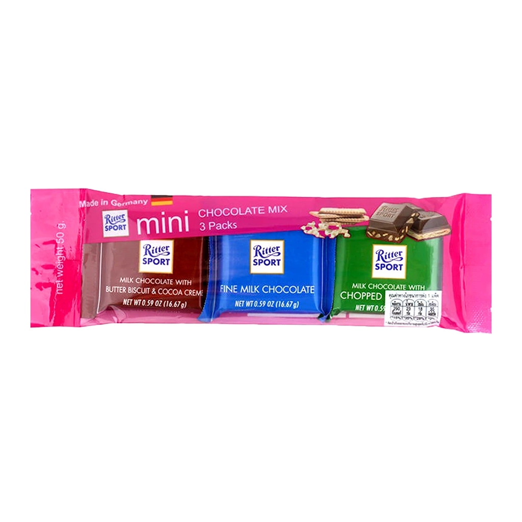 RITTER SPORT MINI MILK CHOCOLATE MIX50G
