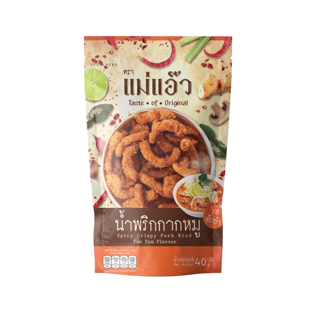 GM Spicy Crispy Pork Rind Tom Yum 40 g.