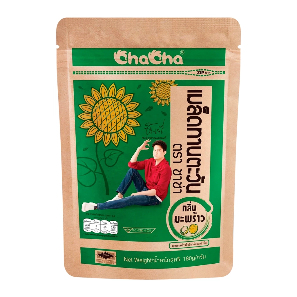 Only Chaha CHACHA SUNFLOWER SEEDS COCONUTS 180G.